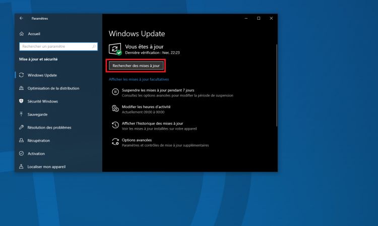 Les mises à jour de pilotes Realtek peuvent être installées via Windows Update