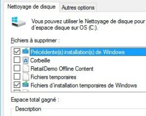 Windows 10 : gagner de la place en supprimant les fichiers de l'ancien système