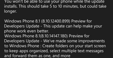 Windows Phone 8.1 GDR1 disponible en version preview