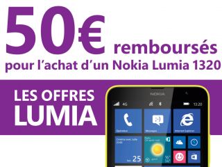 [Bon plan] 50€ remboursés pour l'achat d'un Nokia Lumia 1320