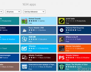 Le Windows Store compte déjà plus de 2000 applications