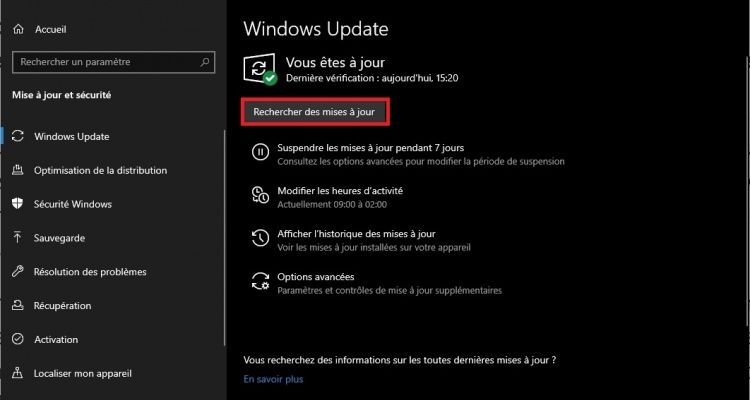 KB5009596 : une nouvelle mise à jour de Windows 10 est dispo