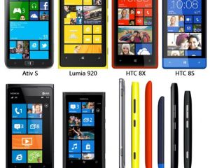 Comparaison de taille des téléphones sous Windows Phone 8