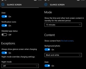 Le Glance screen et les Données de mouvement se rapprochent de Windows 10 Mobile