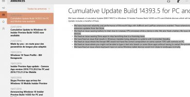 [MAJ] La build 14393.5 est disponible en Slow Ring sur Windows 10 (Mobile)