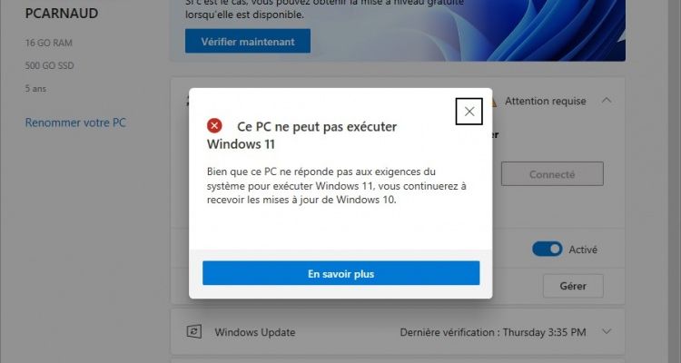 Windows 11 sur un PC incompatible : mon retour d’expérience après 3 mois