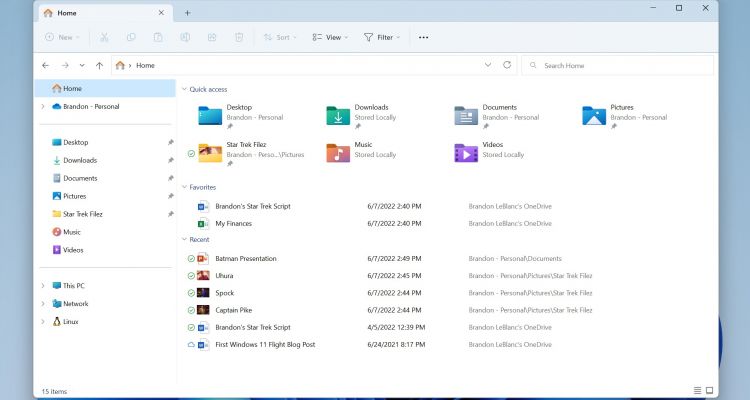 Windows 11 : les onglets de l’Explorateur de Fichiers dispos dans le canal Beta