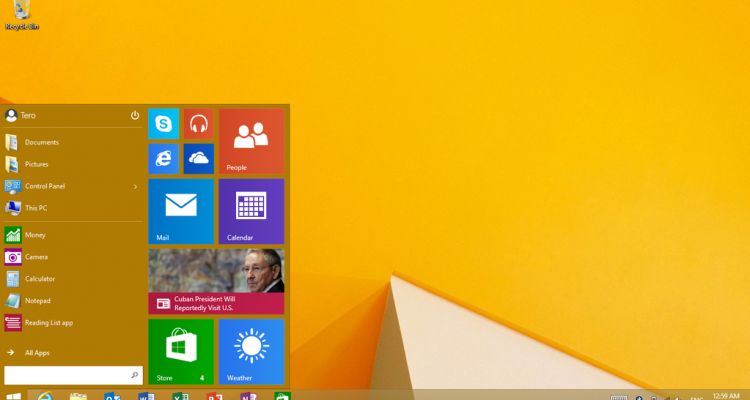 Windows RT 8.1 : sa troisième mise à jour est dispo et ajoute le menu Démarrer