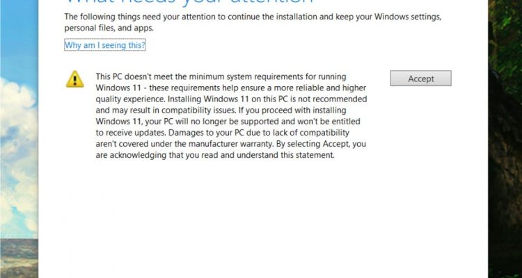 Windows 11 : vous devrez accepter CE risque si vous l'installez sur votre PC