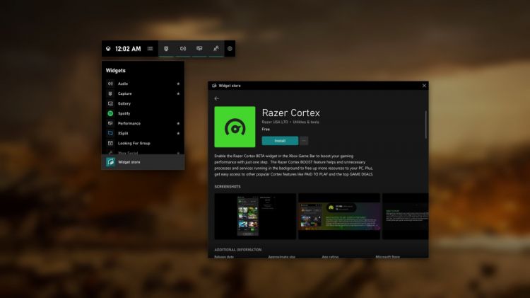 La Xbox Game Bar va profiter d'une boutique de widgets sur Windows 10