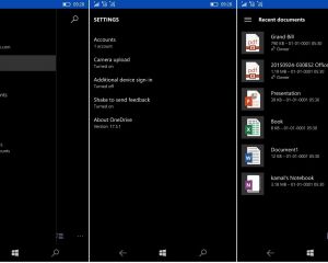OneDrive se rapproche également de Windows 10 Mobile