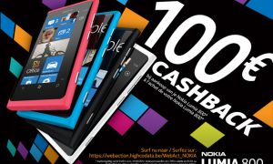 100€ remboursés sur le Nokia Lumia 800 en Belgique