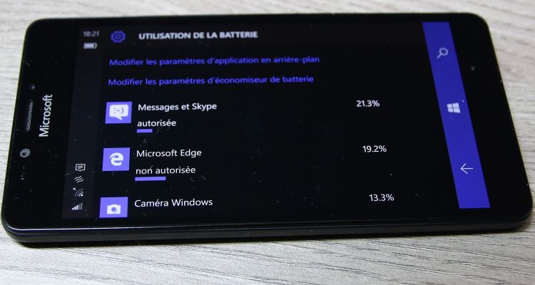 ​Des problèmes d’autonomie avec le Lumia 950 (XL), Microsoft Edge en cause ?