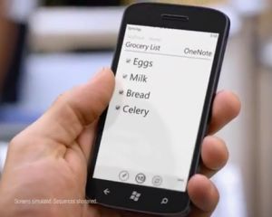 Pub pour l’écosystème Microsoft : Windows Phone et One Note