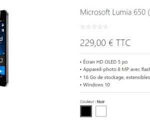 Le Lumia 650 est déjà disponible sur le Microsoft Store FR pour 229€
