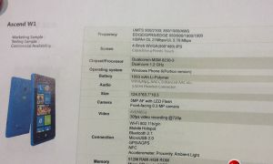 [MAJ] Le Huawei Ascend W1 officialisé / un WP8 de 6,1 pouces à venir ?