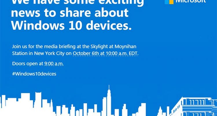 6 octobre : le rendez-vous est pris pour les nouveaux devices sous Windows 10