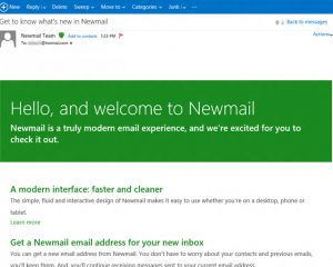 Des captures d’écrans de Hotmail au look Metro aka Newmail