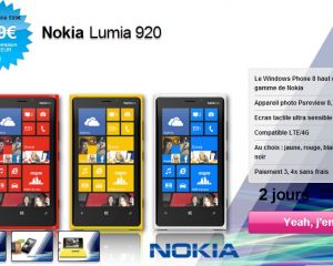 Le Nokia Lumia 920 à 454€ seulement sur QoQa.fr