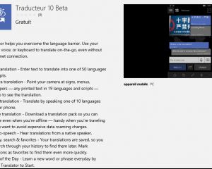 [MAJ] Un "Translator 10 Beta" vient d'apparaître sur le Windows Store