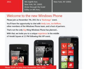 Microsoft annoncera des nouveautés pour Windows Phone le 7/11 ?