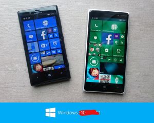 Windows 10 mobile vs ​Windows Phone 8.1 en images