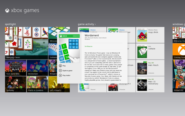 xbox games windows 8